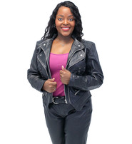 Jamin Leather® X-Lace Black Steampunk Jacket w/Concealed Pocket #L15071XZZK -