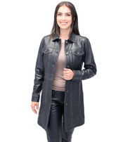 Jamin Leather® Vintage Black Extra Long Leather Coat #LA20090XLK