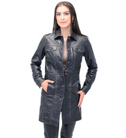 Jamin Leather® Vintage Black Extra Long Leather Coat #LA20090XLK