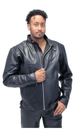 Jamin Leather® TALL SIZE - Iron Racing Leather Jacket #M570ZT
