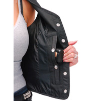 Women's Classic Leather Vest #VL104SP