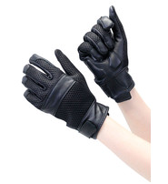 Unik Women's Leather & Mesh Vented Motorcycle Gloves w/Gel #GC8405MVK