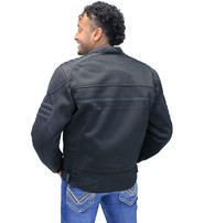 Unik Men's Armor Filled Mesh Motorcycle Jacket #MC3629MAZK