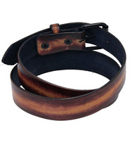 Jamin Leather® Stratocaster Handmade Heavy Sunburst Leather Belt - #BT1975SUN