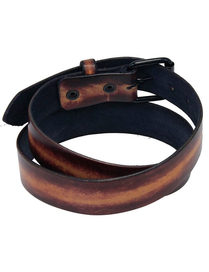 Jamin Leather® Stratocaster Handmade Heavy Sunburst Leather Belt - #BT1975SUN