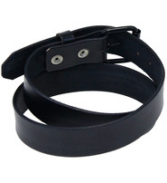 Jamin Leather® 8-9 oz Heavy Black Leather Belt With Removable Buckle - #BT1979K