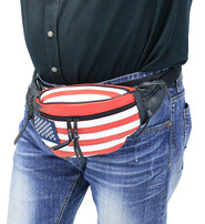 USA Flag Leather Hip Pack #FP7076FLAG