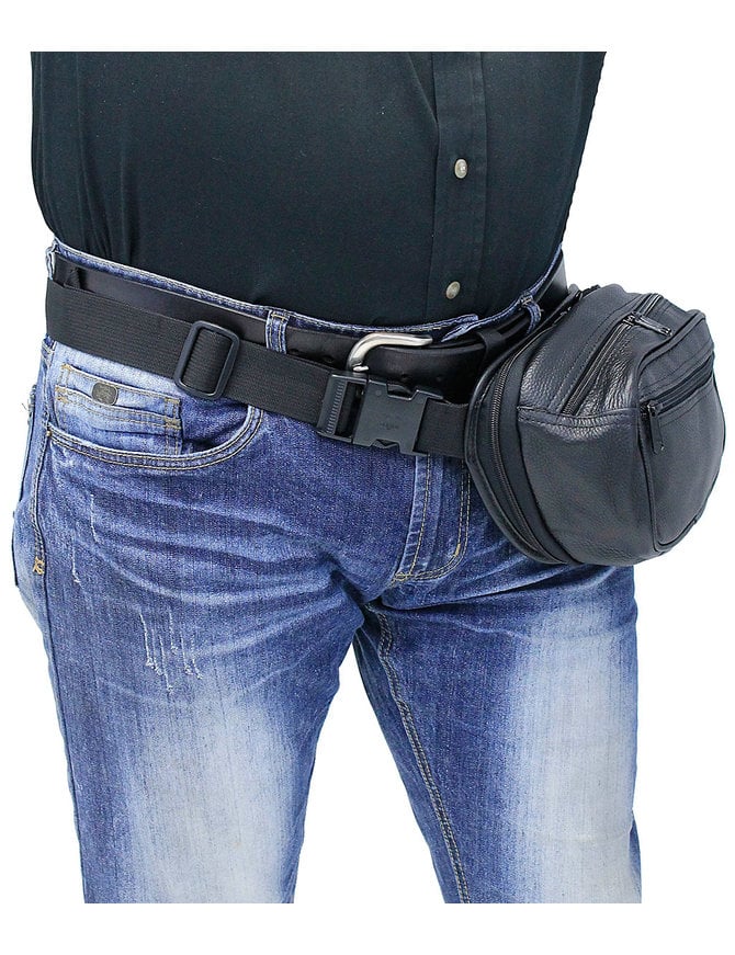 Leather Concealed Hip Pack w/Holster #FP70700GUN