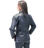 Women's Leather Western Concho Shirt #LS854CONZK