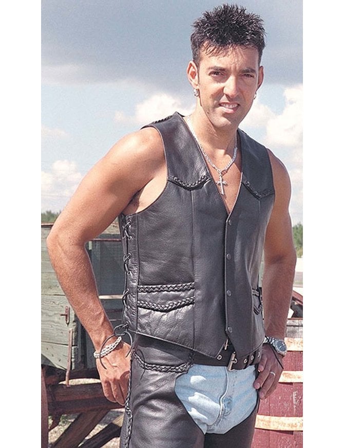 Side Lace Leather Vest - Special #VM401LSP - Jamin Leather®