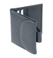 Super Thin Gray Leather RFID Wallet #WL10RFIDGY