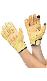 Bright Vintage Yellow Motorcycle Gloves #G8177KNY