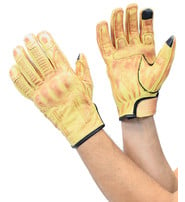 Bright Vintage Yellow Motorcycle Gloves #G8177KNY