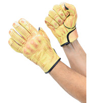 Bright Vintage Yellow Motorcycle Gloves #G8177KNY