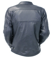 Men's Perforated Stripe Motorcycle Jacket #M532VZGK