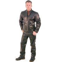 Jamin Leather Rebel Rider Cafe Racer Leather Motorcycle Jacket #M11025
