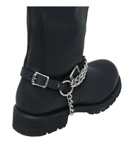Jamin Leather Double Heavy Chain Leather Boot Straps #BS21XK