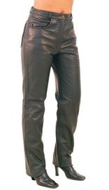 Women's Motorcycle Genuine Leather Pants #LP756K (2-18)