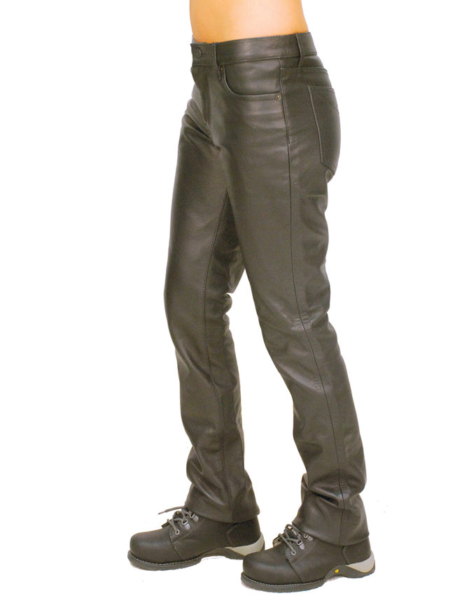 Women's Premium Ultra Premium Cowhide Leather Riding Pants #LP0711ZZK -  Jamin Leather®