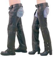 Extra Heavy Classic Biker Leather Chaps - Unisex Limited Offer! #C8116K