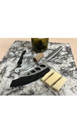 Jamin Leather® Genuine Stone Charcuterie Board w/knife, opener, sheath  #A202301