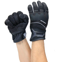 Mesh Motorcycle Gloves with Leather Palm & Reflectors #GC4340VRK