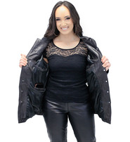 Jamin Leather® Vintage Laced Women's Long Coat #LA221222LK