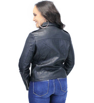 Junior Petite Vegan Leather Motorcycle Jacket #LC303K