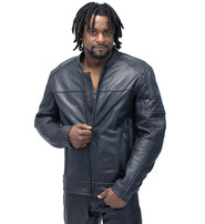 Unik Men's Vented Concealed Pocket Ultra Premium Leather Jacket w/Quilt #M6922VZNK