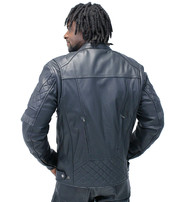 Unik Men's Vented Concealed Pocket Ultra Premium Leather Jacket w/Quilt #M6922VZNK