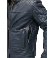 Unik Men's Vented Concealed Pocket Ultra Premium Leather Jacket w/Quilt #M6922VZNK