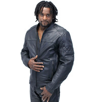 Unik Men's Vented Concealed Pocket Ultra Premium Leather Jacket w/Quilt #M6922VZNK