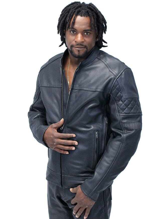 Leather Jacket With Zipper Pockets