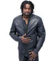 Unik Men's Vented Concealed Pocket Ultra Premium Leather Jacket w/Quilt #M6922VZNK