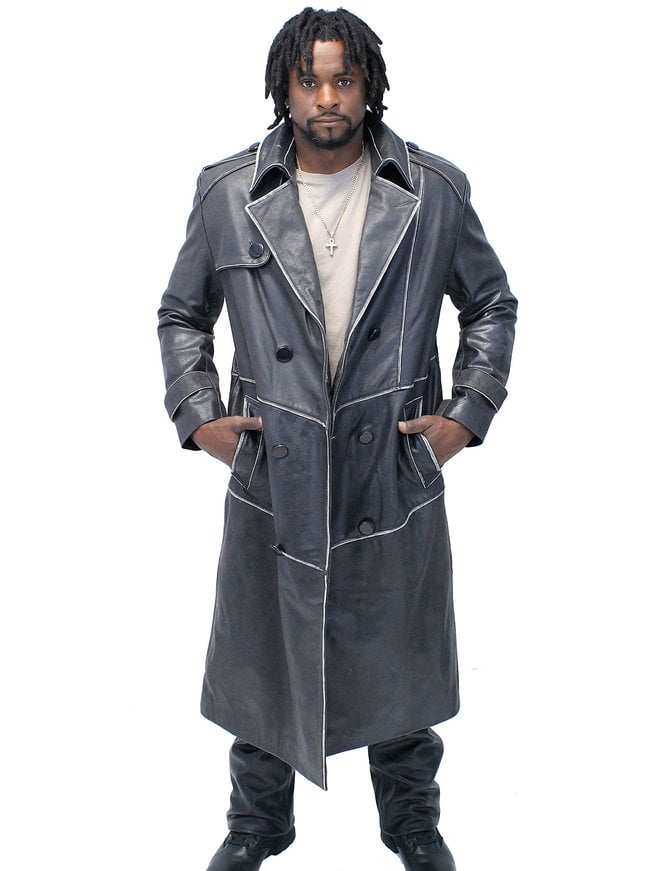 Jamin Leather Vintage Cowhide Jamin Leather Trench Coat #MA2203D