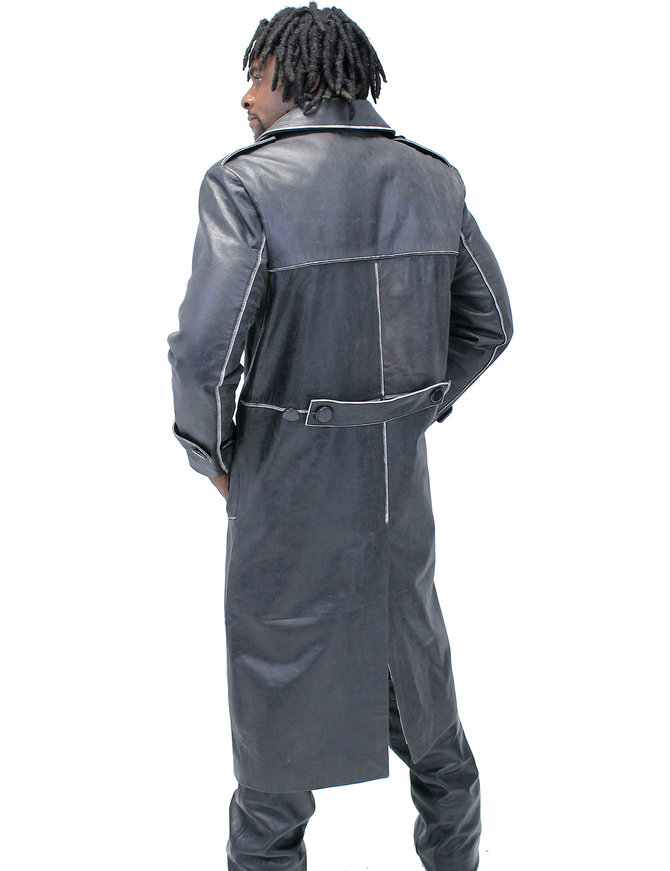 Vintage Cowhide Jamin Leather Trench Coat #MA2203D - Jamin Leather®