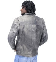 Jamin Leather Vintage Brown Rebel Rider Motorcycle Scooter Jacket #MA11026ZDN