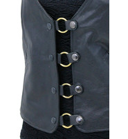 Black Snap Chrome OR Brass Ring Vest Extender #VC2204RK