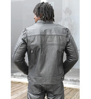 Unik Vented Motorcycle Jacket w/Reflectors & Concealed Pockets #M6608GRVZK