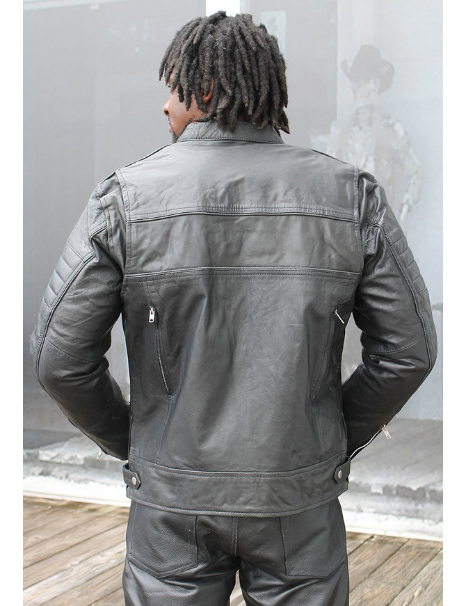 Unik Vented Motorcycle Jacket w/Reflectors & Concealed Pockets #M6608GRVZK