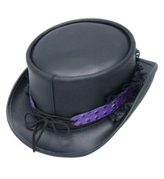 Purple Ostrich Leather and Lace Hatband #HB-LACEPU