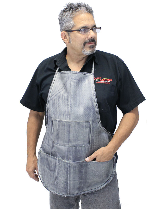 Jamin Leather® Cobblers  Heavy Leather Apron Made in USA #A7021BBQ