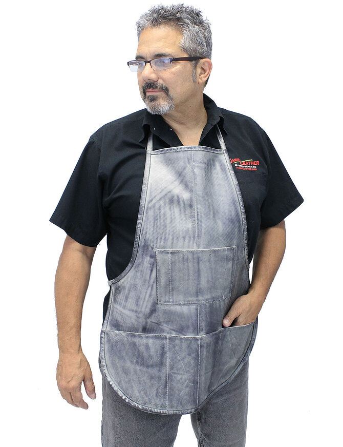 Jamin Leather® Cobblers  Heavy Leather Apron Made in USA #A7021BBQ