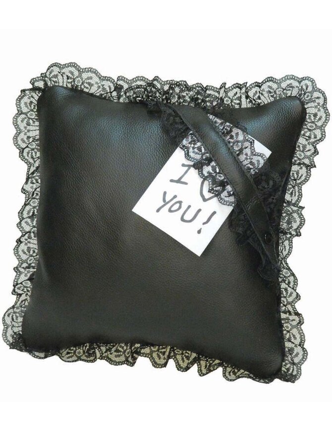 Jamin Leather®  Leather and Lace Ring Bearer Pillow #A190414