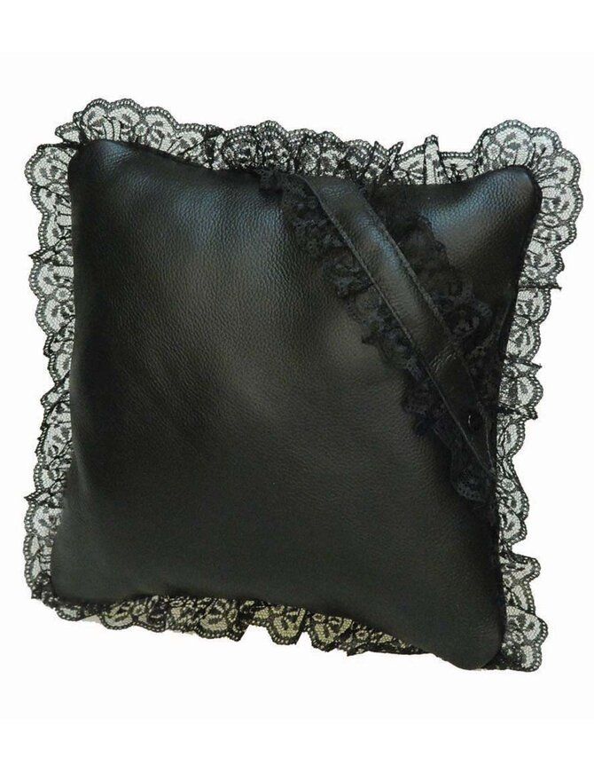 Jamin Leather®  Leather and Lace Ring Bearer Pillow #A190414