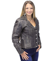 Jamin Leather® Vintage Leather Motorcycle Jacket for Women #LA4040ZRDN