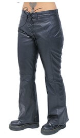 Jamin Leather® Bell Bottom Lace Up Genuine Leather Pants for Women #LP2071LK (6-18)