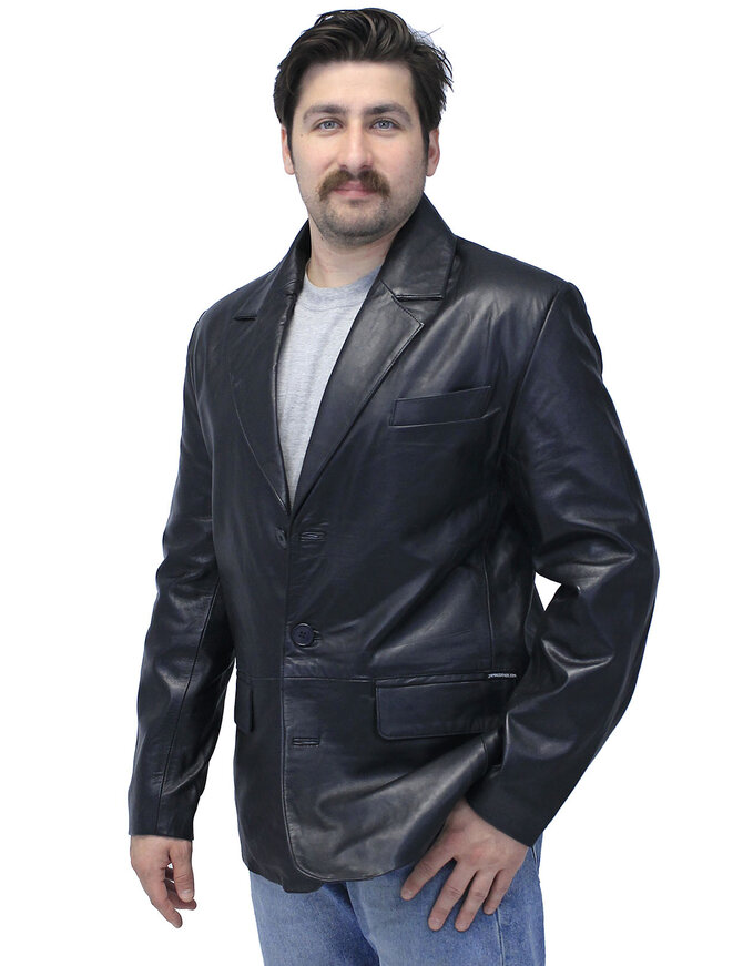 Black Mens Lambskin Leather Jacket  [1100071] Black Austin, XS :  : Clothing, Shoes & Accessories