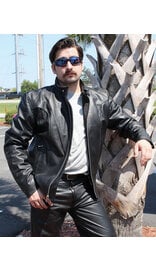 Jamin Leather® TALL SIZE - Iron Racing Leather Jacket #M570ZT