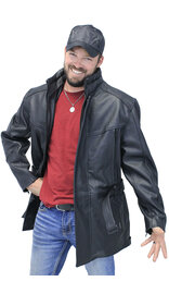 Jamin Leather® 3/4 Length Cruiser Vented Leather Jacket #M3020VZ